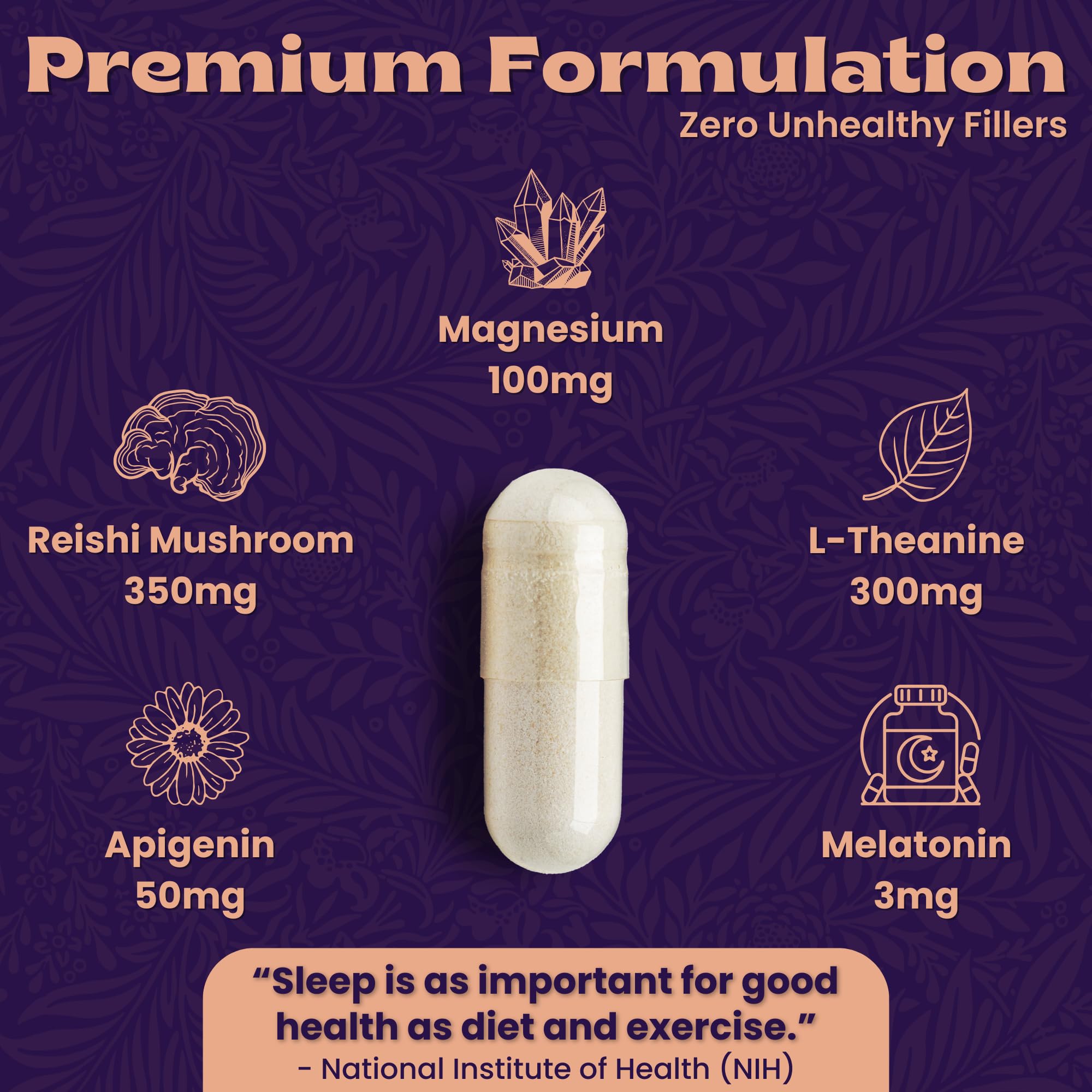 Local Nutrition Sleep Supplement with a glass of water