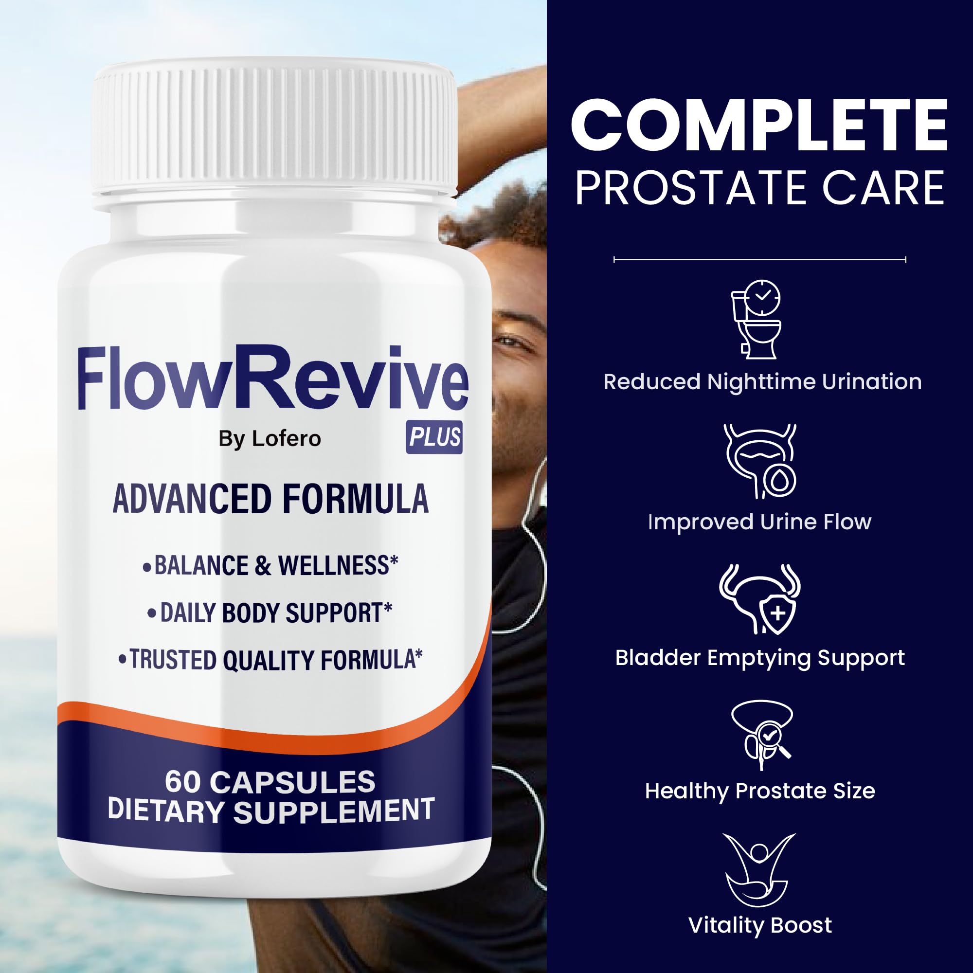 Lofero Flow Revive Capsules bottle top view