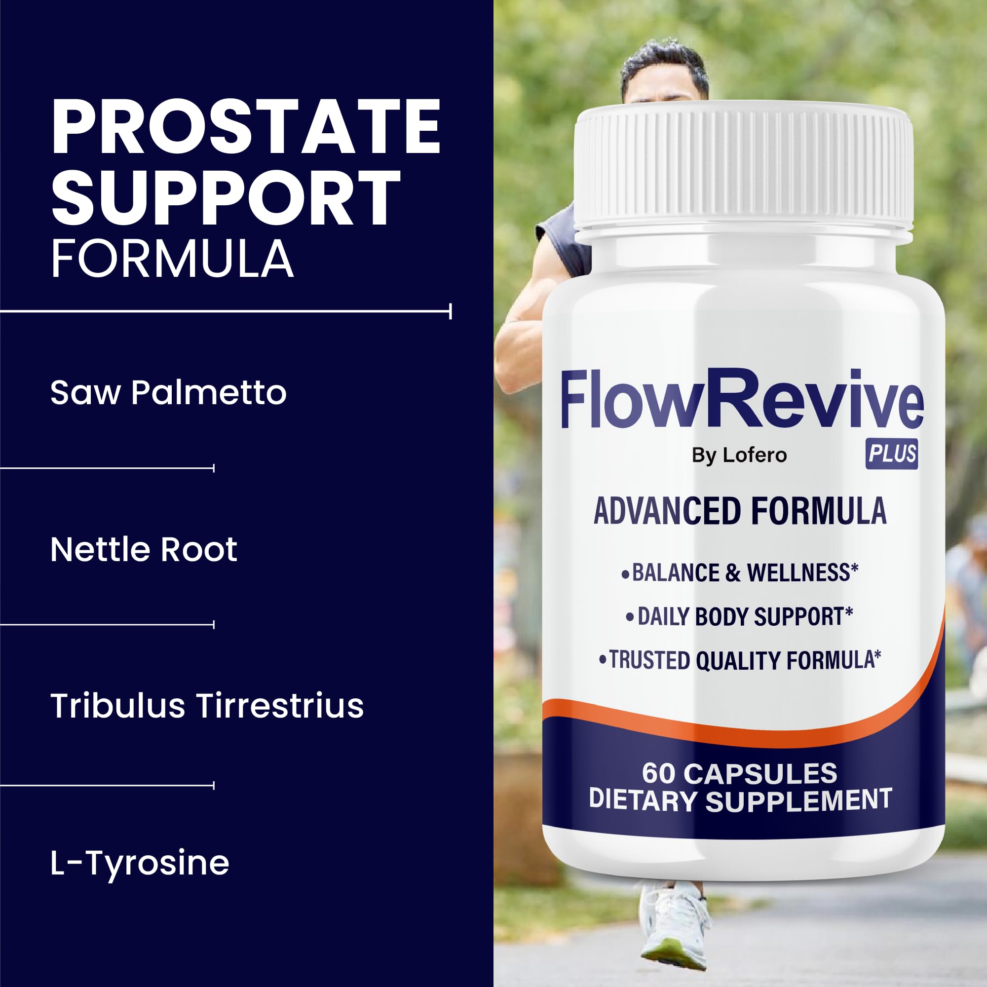 Lofero Flow Revive Capsules side view with packaging