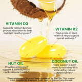 lofuanna Vitamin D3 K2 softgels bottle side view