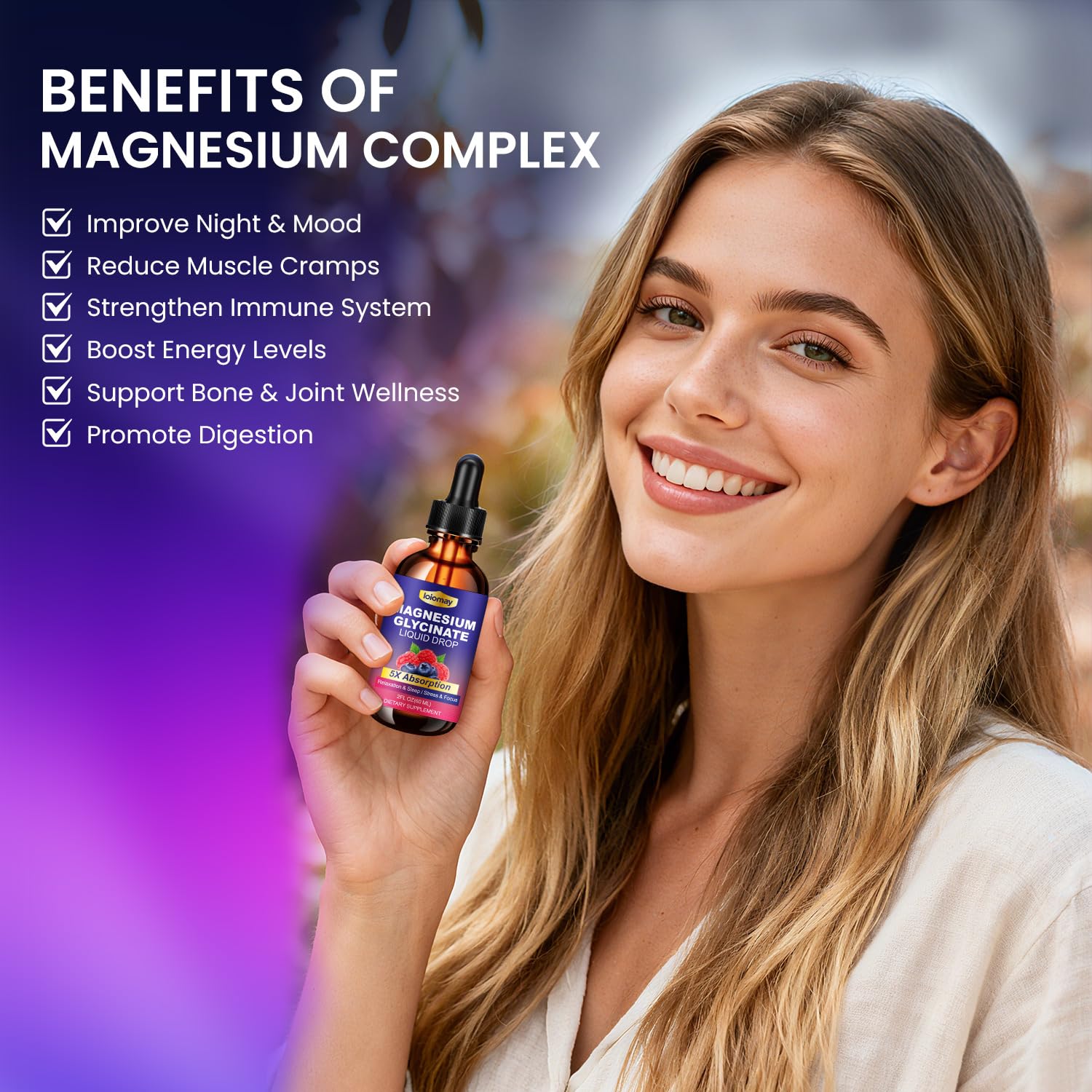 loiomay Magnesium Glycinate 5-in-1 Complex Liquid ingredients list