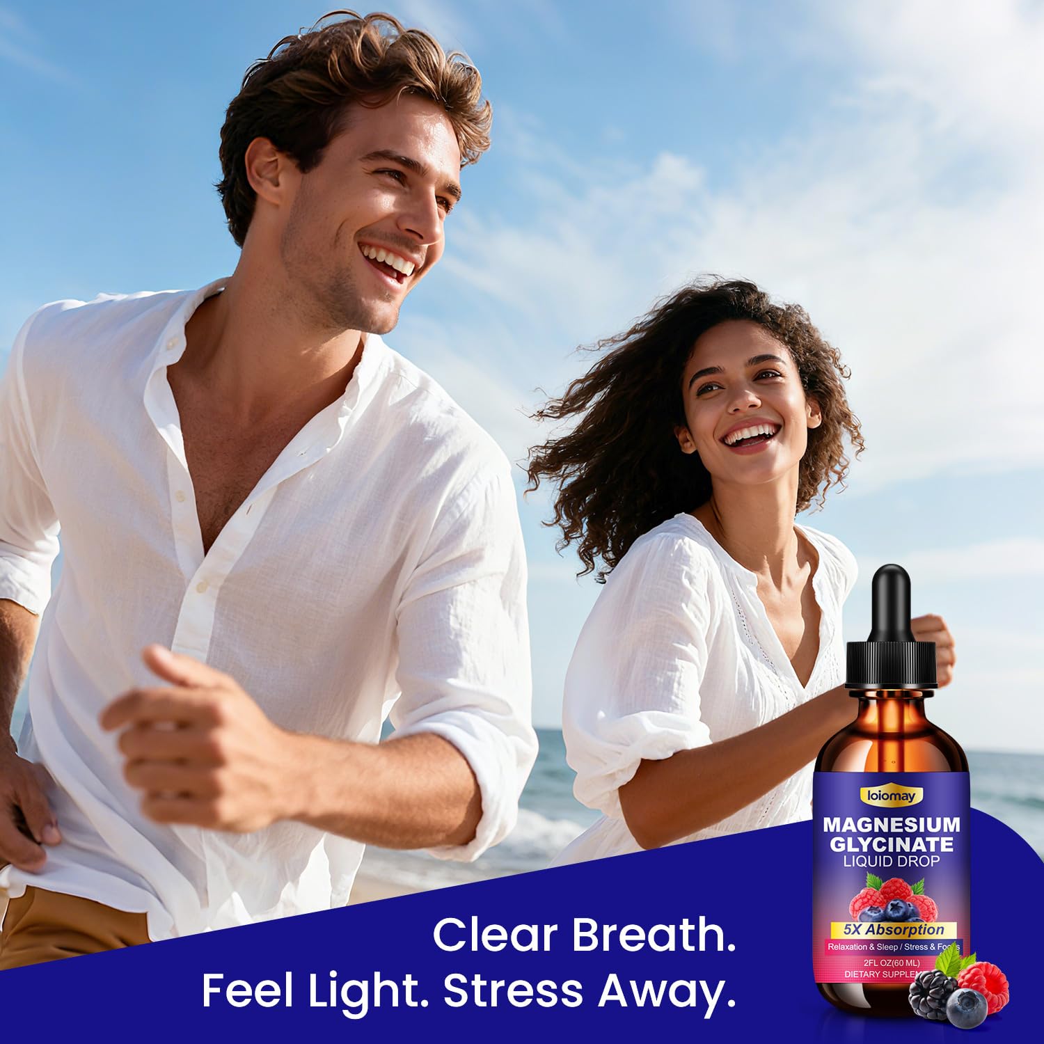 loiomay Magnesium Glycinate 5-in-1 Complex Liquid serving suggestion