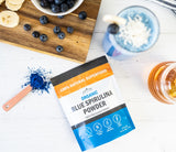 Lone Star Botanicals Organic Blue Spirulina Powder in a smoothie