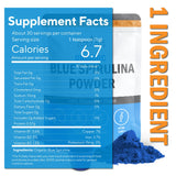 Lone Star Botanicals Organic Blue Spirulina Powder scoop with powder