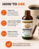 Lone Star Mushrooms Lion's Mane Liquid Drops with tea