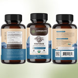 Longevity Botanicals Maitake Mushroom Extract Capsules with organic certification