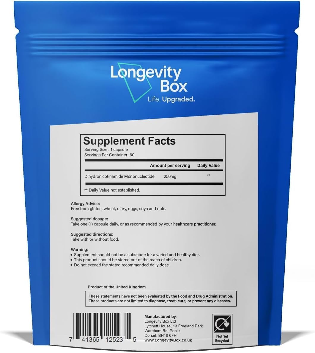 Longevity Box NMNH capsules in a wellness setting