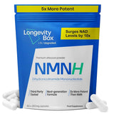 Longevity Box NMNH Dihydronicotinamide Mononucleotide capsules front view