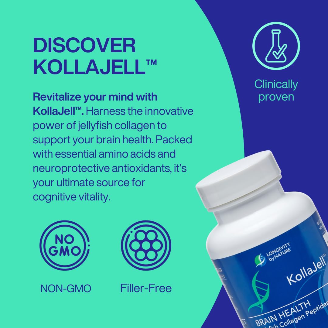 Longevity by Nature KollaJell Collagen Peptides 91g capsule close-up