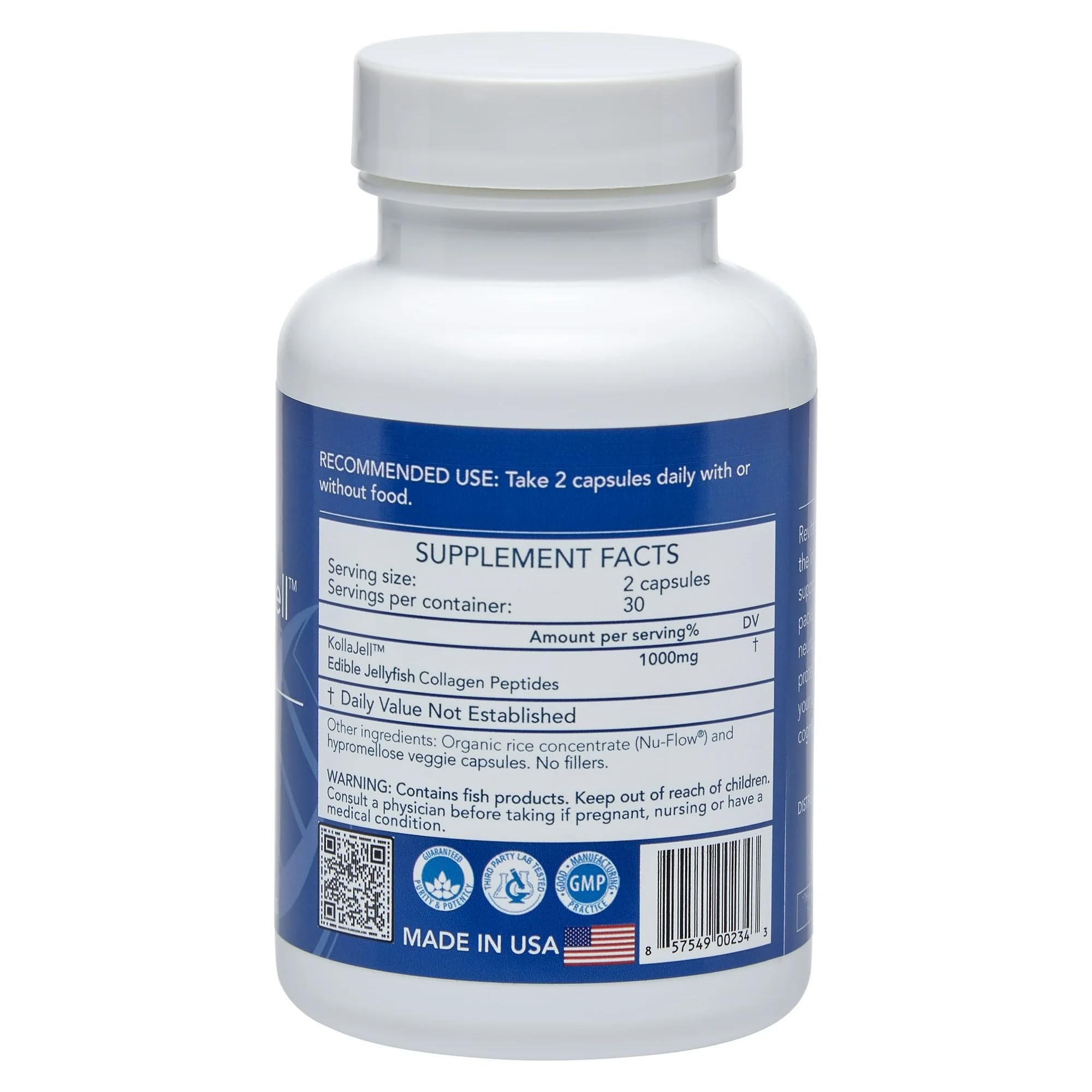 Longevity by Nature KollaJell Collagen Peptides 91g on a table