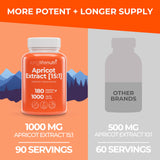 LongLifeNutri Apricot Extract 1000mg bottle side view