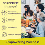 LongLifeNutri Berberine HCL 500mg Capsules with premium pill organizer