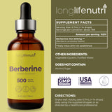 LongLifeNutri Berberine Liquid bottle with dropper