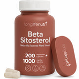 LongLifeNutri Beta Sitosterol 1000mg bottle front view