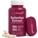 LongLifeNutri Butterbur Extract 180 capsules front view