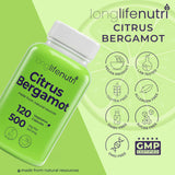 LongLifeNutri Citrus Bergamot 500mg Capsules back view