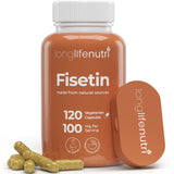 LongLifeNutri Fisetin Capsules 120 count front view
