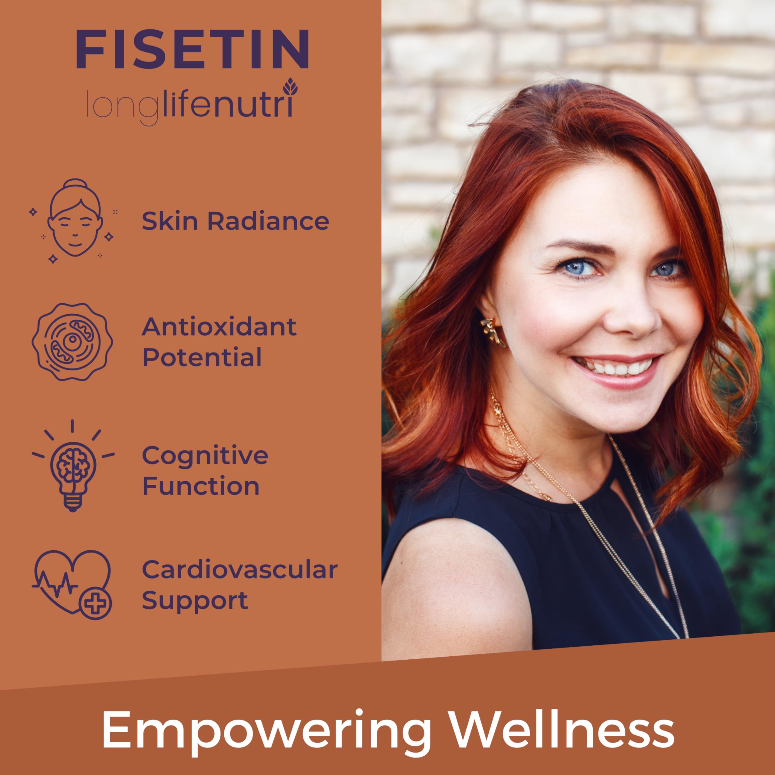LongLifeNutri Fisetin Capsules with premium pill organizer
