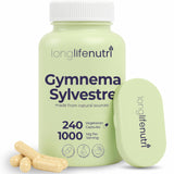 LongLifeNutri Gymnema Sylvestre Extract 240 vegan capsules front view