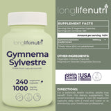 LongLifeNutri Gymnema Sylvestre Extract bottle with label