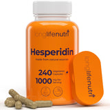 LongLifeNutri Hesperidin Supplement 240 capsules bottle front view
