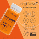 LongLifeNutri Hesperidin Supplement bottle back view