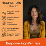 LongLifeNutri Hesperidin Supplement bottle side view