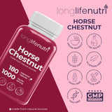 LongLifeNutri Horse Chestnut capsule being held in hand