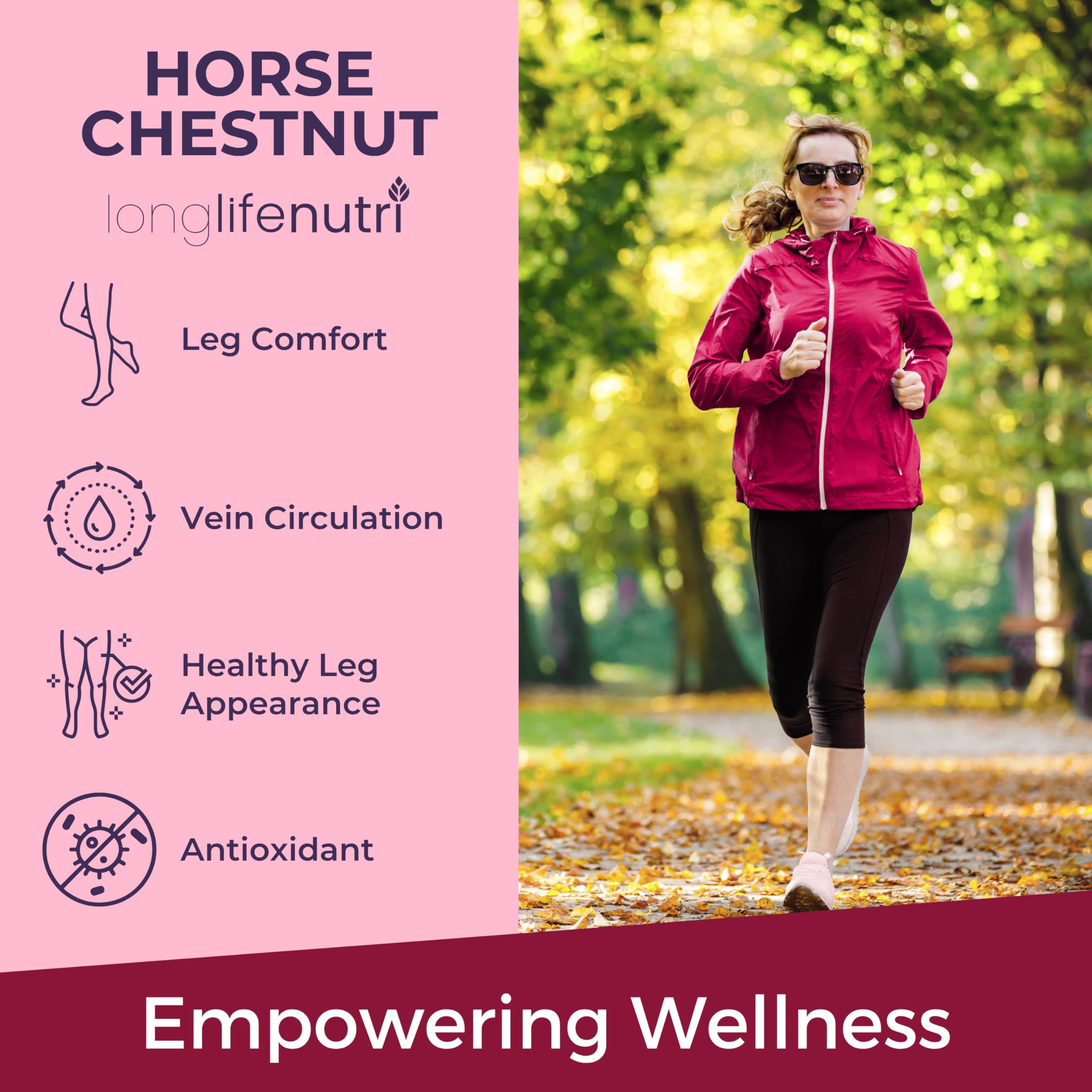 LongLifeNutri Horse Chestnut capsules with a premium pill organizer