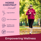 LongLifeNutri Horse Chestnut capsules with a premium pill organizer