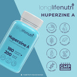 LongLifeNutri Huperzine A Nootropic Supplement on a table