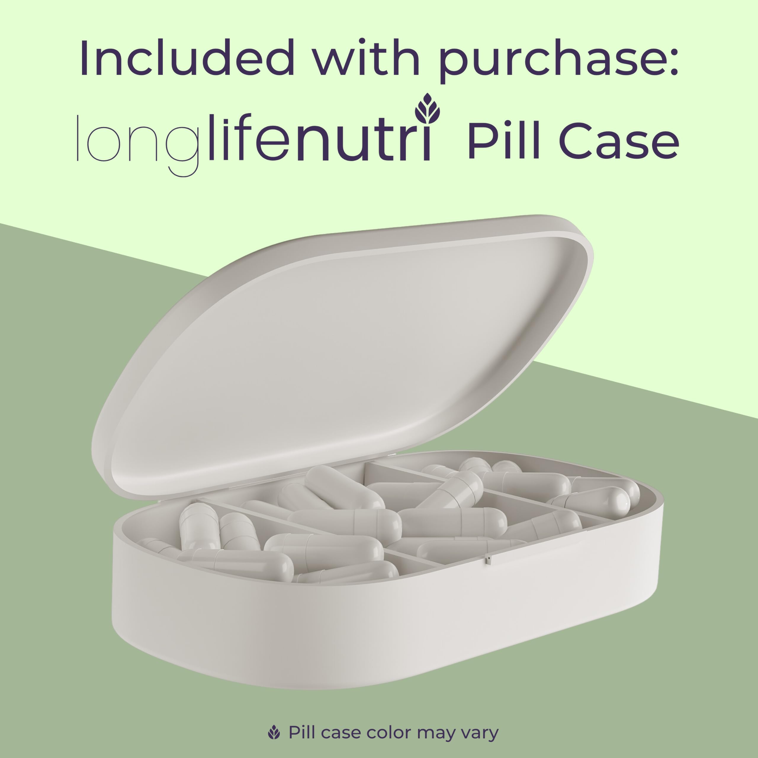 LongLifeNutri Kava Kava Capsules 1000mg bottle on a wooden table