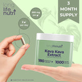 LongLifeNutri Kava Kava Capsules 1000mg ingredients list