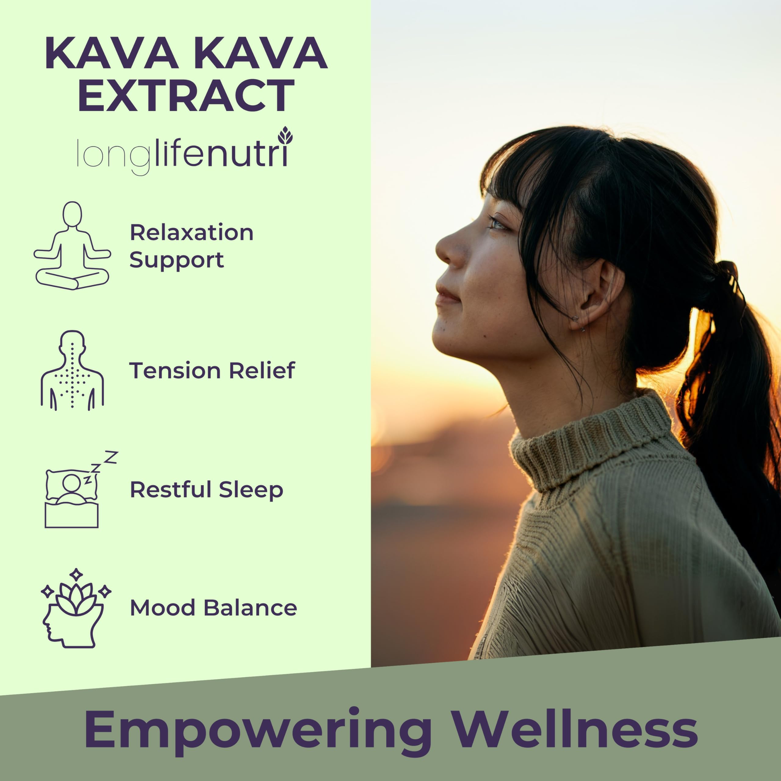 LongLifeNutri Kava Kava Capsules 1000mg with pill organizer
