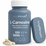 LongLifeNutri L-Carnosine 1000mg 120 vegetarian capsules front view