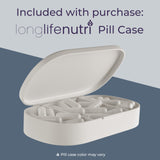 LongLifeNutri L-Carnosine 1000mg capsules on a wooden table