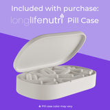 LongLifeNutri L-Tryptophan 500mg bottle on a table