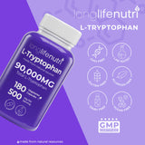 LongLifeNutri L-Tryptophan 500mg capsule in hand