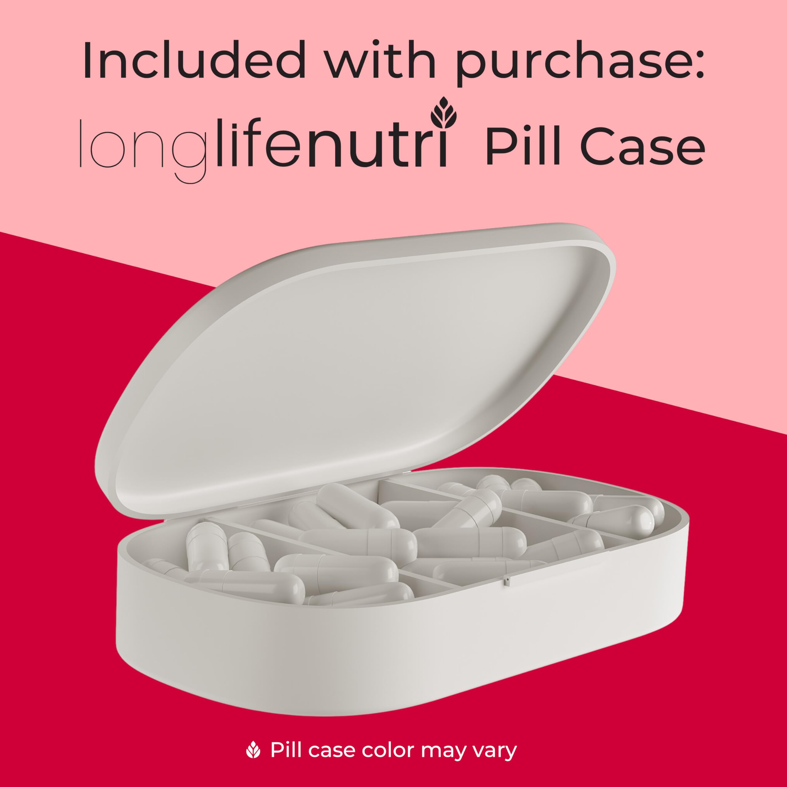 LongLifeNutri Lycopene 50mg Capsules on a wooden table