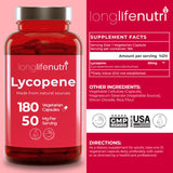 LongLifeNutri Lycopene 50mg Capsules side view