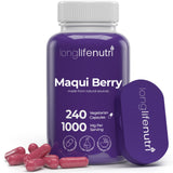 LongLifeNutri Maqui Berry 1000mg Organic Capsules front view