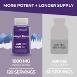 LongLifeNutri Maqui Berry 1000mg Organic Capsules packaging