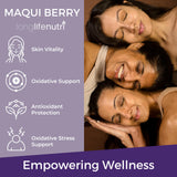 LongLifeNutri Maqui Berry 1000mg Organic Capsules with pill organizer