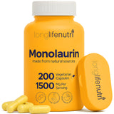 LongLifeNutri Monolaurin Capsules 1500mg front view