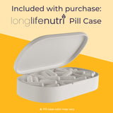 LongLifeNutri Monolaurin Capsules displayed on a wooden surface