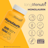 LongLifeNutri Monolaurin Capsules packaging details