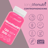 LongLifeNutri NeuroNourish Capsules opened bottle showing contents