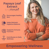 LongLifeNutri Papaya Leaf Extract bottle with premium pill organizer
