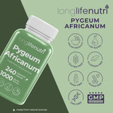 LongLifeNutri Pygeum Supplement with measuring spoon