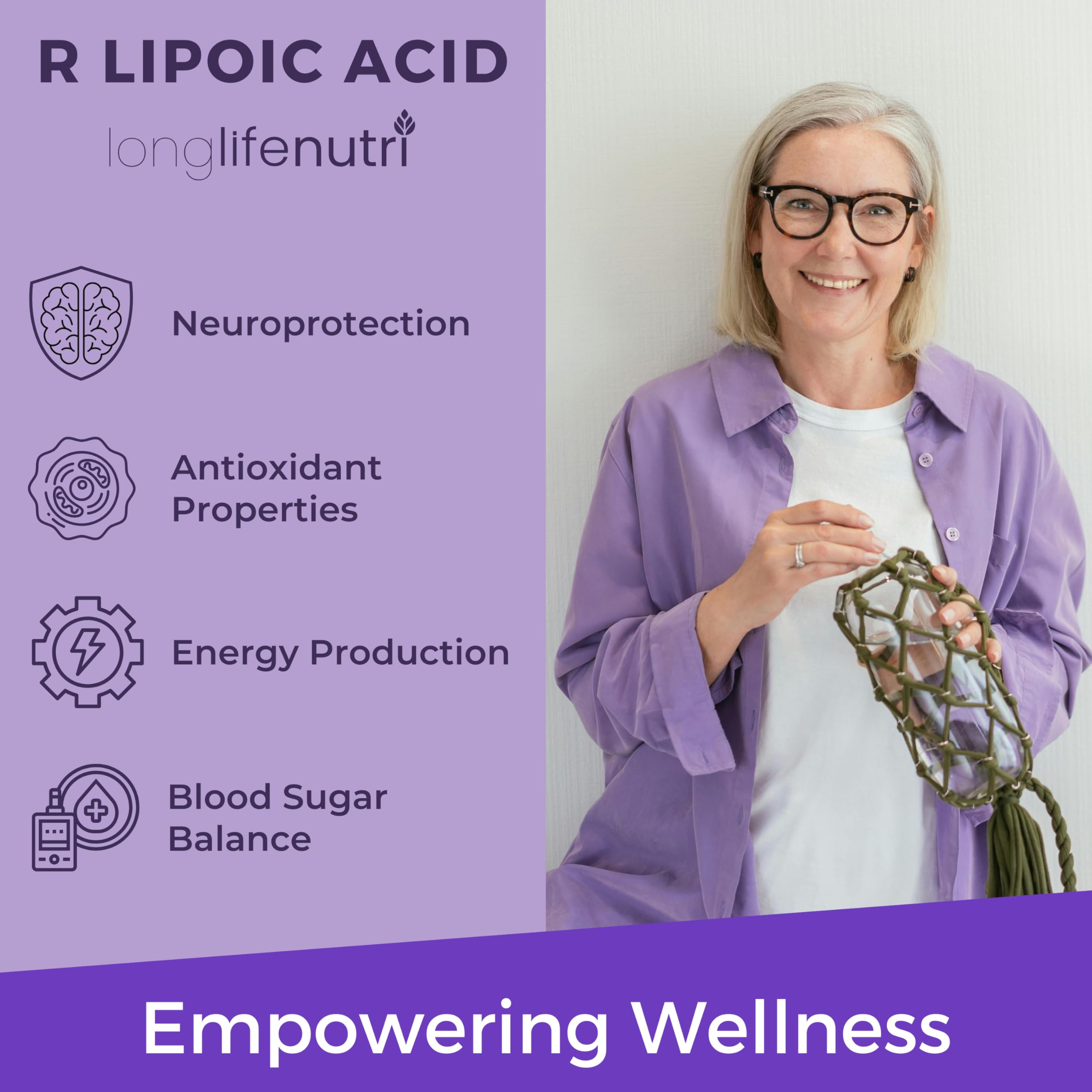 LongLifeNutri R-Alpha Lipoic Acid 300mg 120 capsules ingredients list